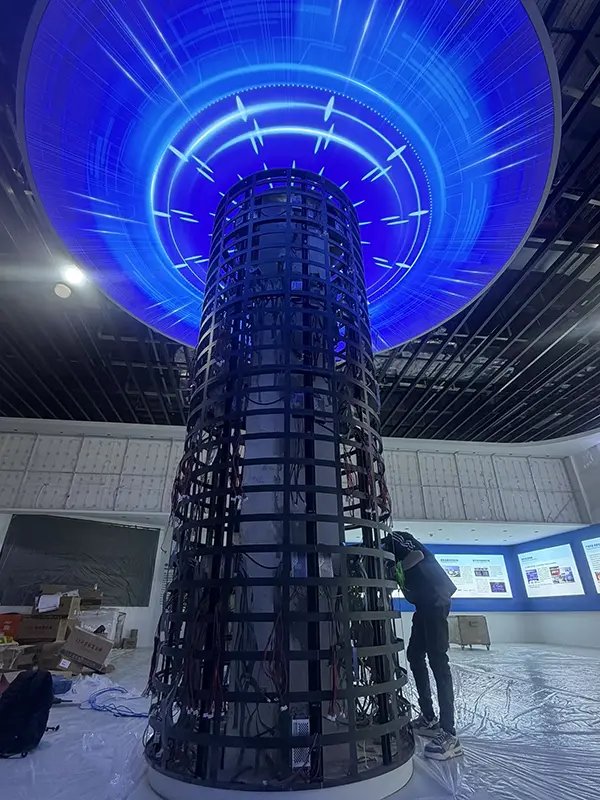 Outdoor Cylindrical Rainproof Cabinet